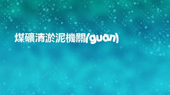 煤礦清淤泥機關(guān)鍵時辰！如何應對都市排水系統(tǒng)的征詢題？